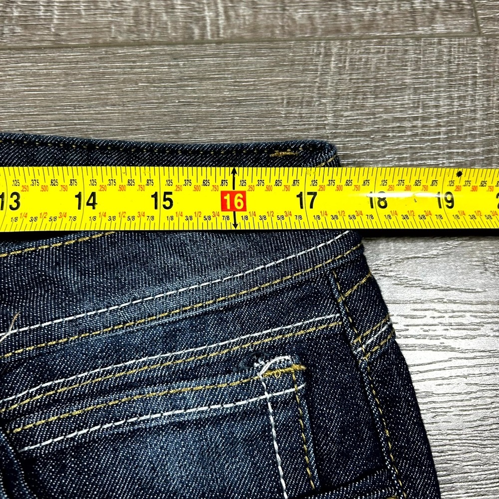 Democracy Straight Jeans Women's 12 Blue Cotton Denim Dark Wash Outdoor Grunge - Picture 3 of 7
